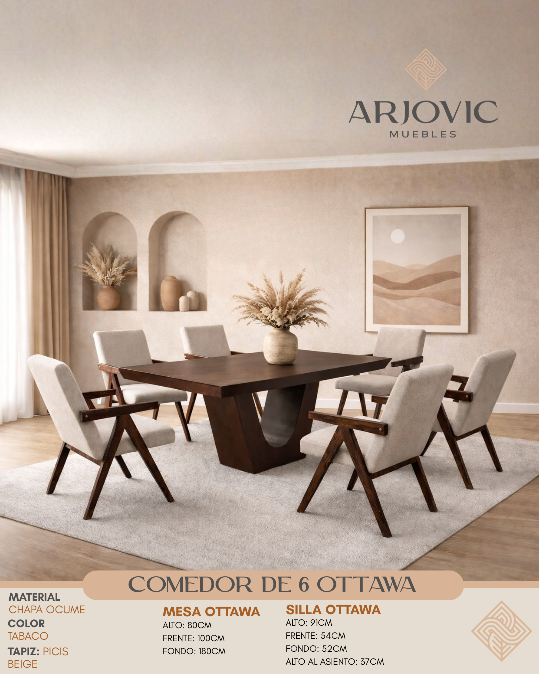 Antecomedor de 6 Ottawa